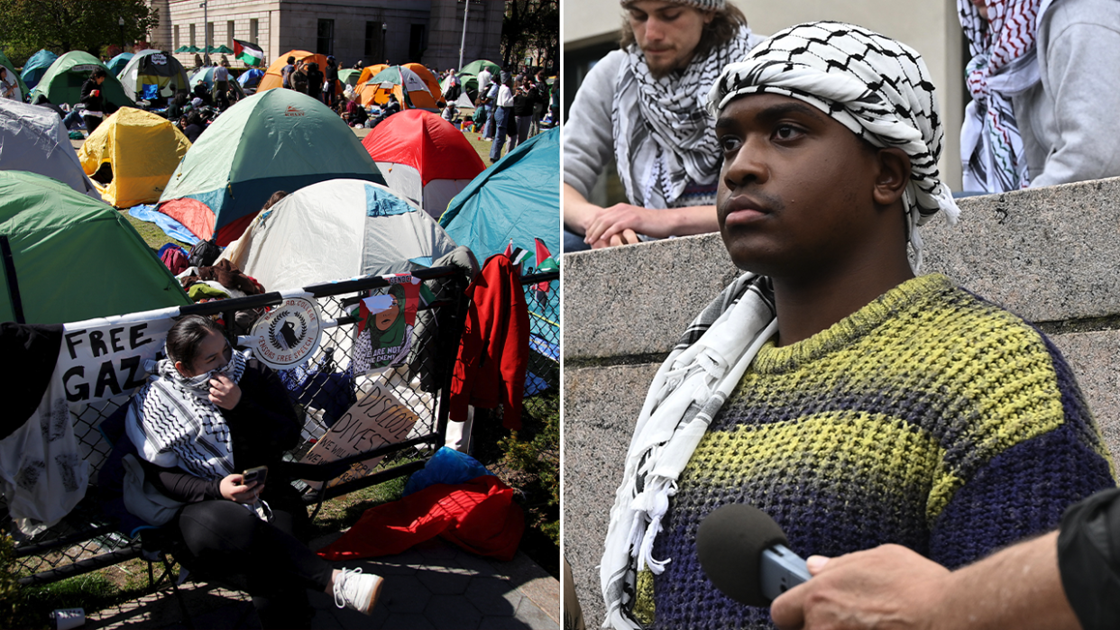 Tents and Khymani James split image