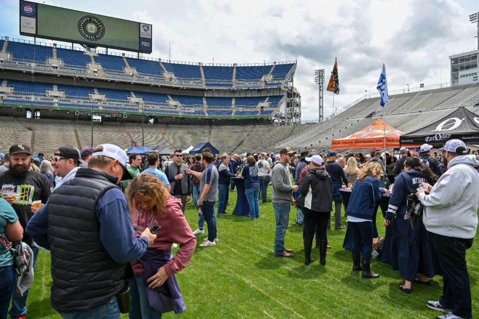 The first-ever Hoppy Valley Brewers Fest took place Saturday at Penn State’s Beaver Stadium. Organizers hope to make it an annual event. Jeff Shomo/For the CDT