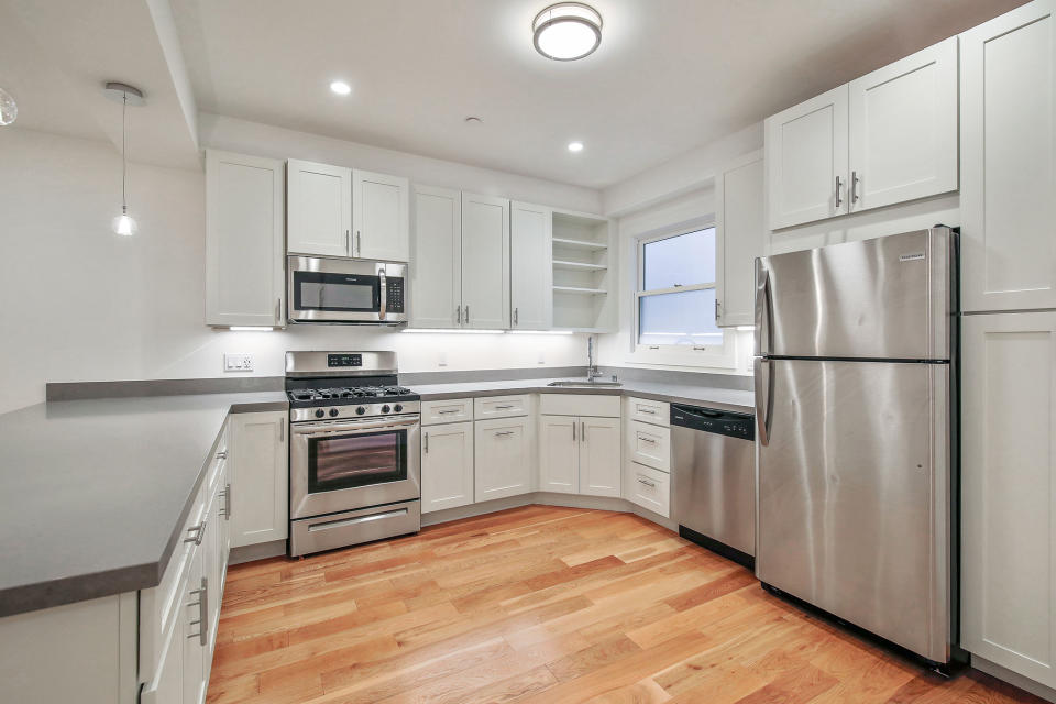 The kitchen of a converted one-bedroom at 3080 Jackson Street in San Francisco's Pacific Heights neighborhood. Source: Nina Hatvany