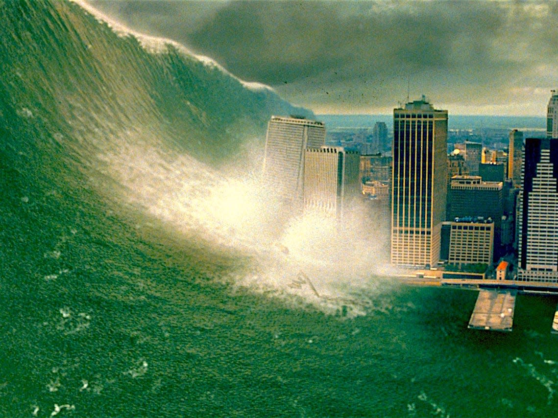deep impact tsunami tidal wave
