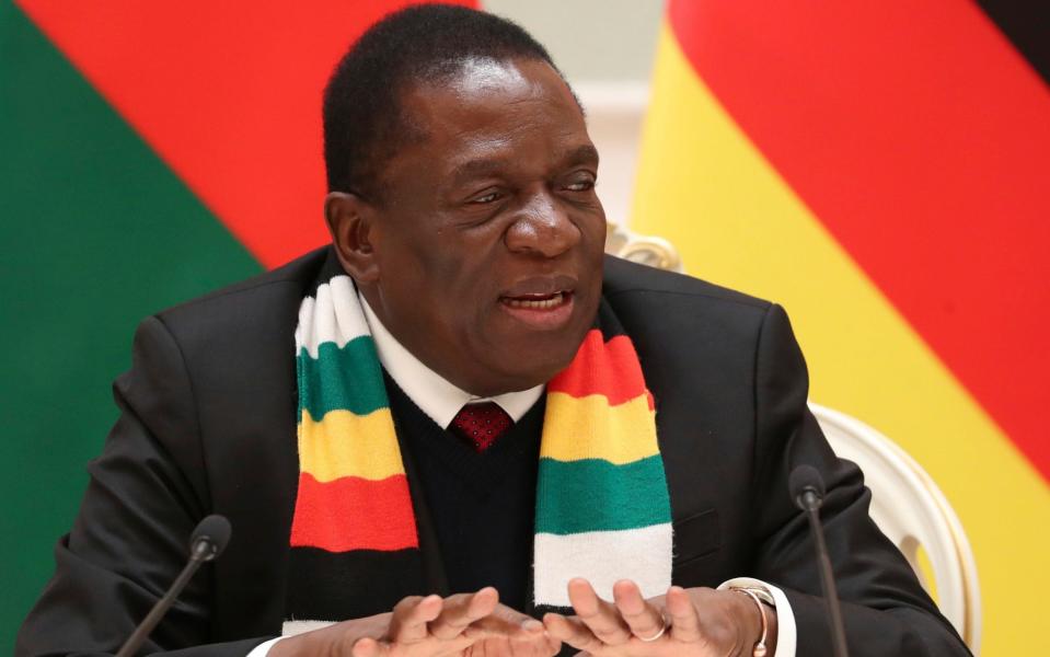 Mr Mnangagwa attempted to shift blame to rogue security services as he cut short a trip to Davos - POOL TASS News Agency
