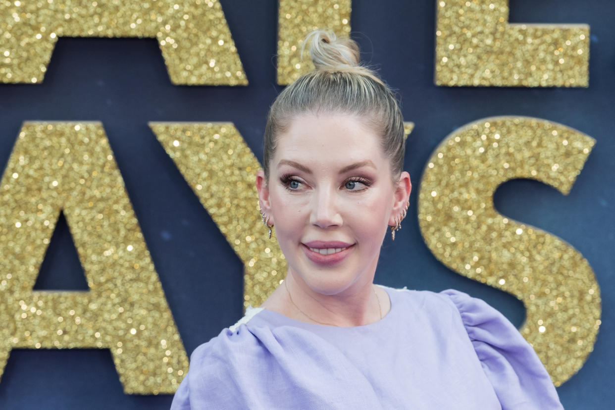 Katherine Ryan, pictured, has shared an image of her postpartum hair regrowth. (Getty Images)