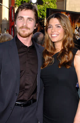 Christian Bale with wife Sibi Blazic at the Hollywood premiere of Warner Bros. Pictures' Batman Begins