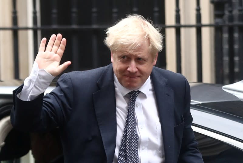 Britain's Prime Minister Boris Johnson is seen at Downing Street in London