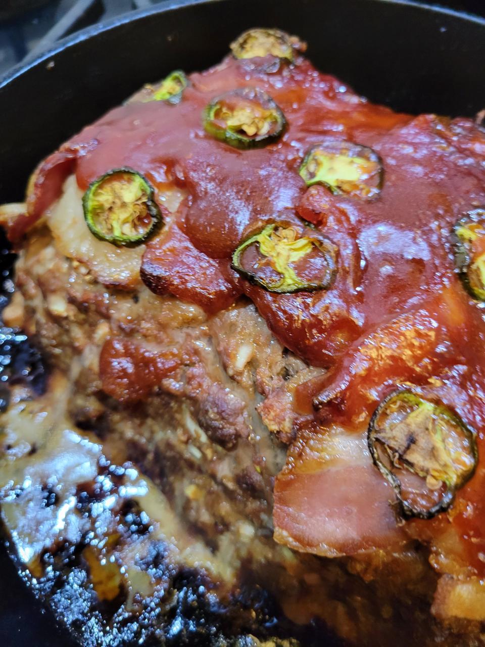 Bacon and jalapeno meatloaf brings a little extra heat.