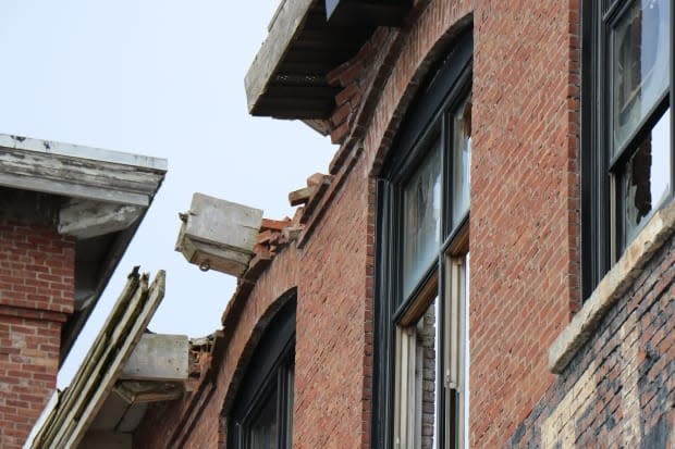 Locals noticed the collapsed roof on Saturday. The owners of the building sent a structural engineer to assess the damage and prevent anyone from going inside — a not uncommon occurrence, despite 'no trespassing' signs.