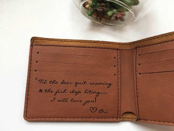 AllAboutImpressions Engraved Leather Wallet