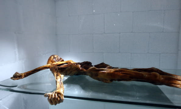 Ötzi es la momia natural más antigua de Europa. Foto: AFP / Fotógrafo autónomo/Getty Images