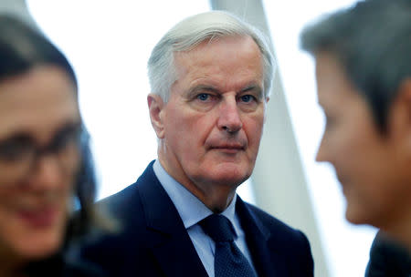 FILE PHOTO - European Union's Brexit negotiator Michel Barnier takes part in the EU Commission's weekly college meeting in Brussels, Belgium, October 10, 2018. REUTERS/Yves Herman
