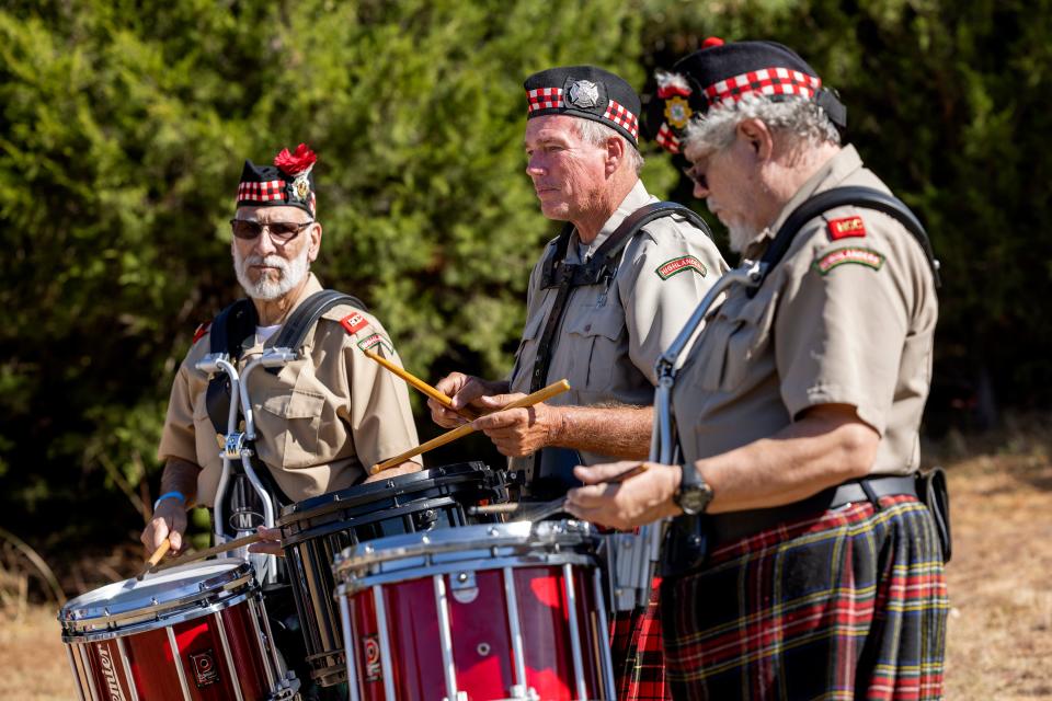 Highlanders of Oklahoma City perform in 2022 during the Oklahoma Highland Gathering in Choctaw.