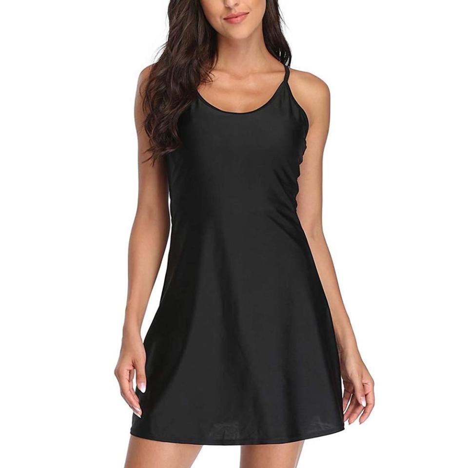 13)  Exercise Workout Dress with Built-in Shorts