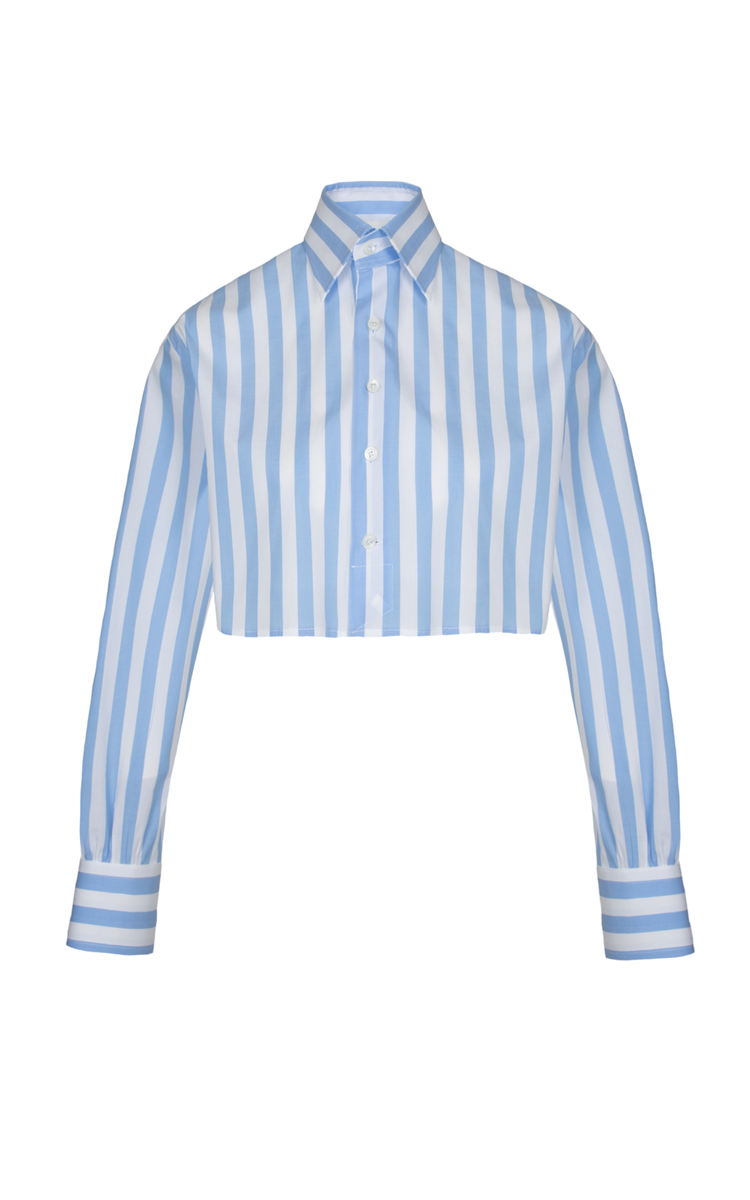 <p><a href="https://www.woera.co/shop/p/super-crop-shirt-light-blue-stripe" rel="nofollow noopener" target="_blank" data-ylk="slk:Shop Now;elm:context_link;itc:0;sec:content-canvas" class="link ">Shop Now</a></p><p>Crop Button Up Light Blue Stripe</p><p>woera.co</p><p>€265.00</p>