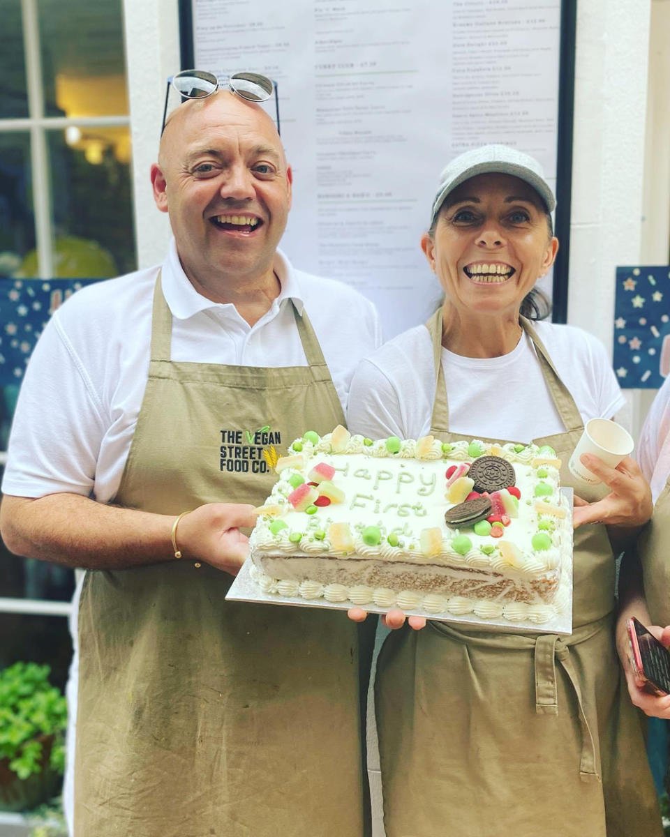 Gary and Anna are pioneering the first plant-based school kitchen in the UK (Collect/PA Real Life)