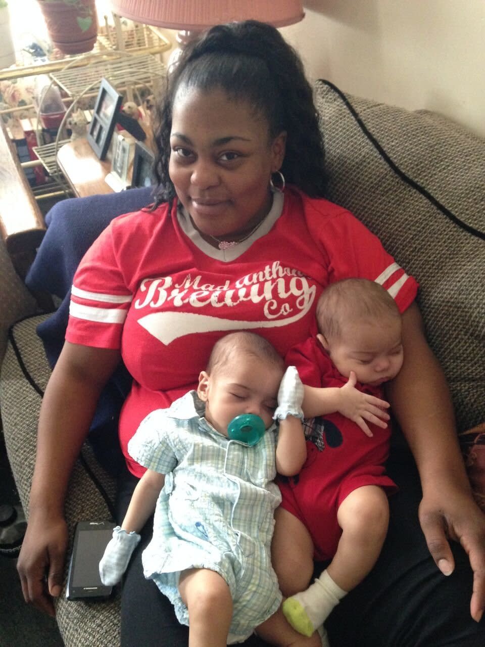 Ashley Crawford and her twin boys.