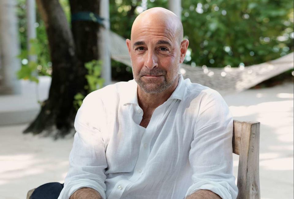 <p><strong>Location:</strong> Maldives</p> <p>Stanley Tucci just vacationed at this luxurious resort in the Indian Ocean archipelago, where he also gave a talk and introduced a showing of his 2009 movie<em> Julie and Julia</em> at the outdoor Cinema Paradiso.</p> <p>The property has lured many A-listers over the years, including <a href="https://people.com/travel/inside-joe-jonas-and-sophie-turners-over-the-top-honeymoon-hotel-in-the-maldives-soneva-fushi/" rel="nofollow noopener" target="_blank" data-ylk="slk:Sophie Turner and Joe Jonas, who visited after their second wedding;elm:context_link;itc:0;sec:content-canvas" class="link ">Sophie Turner and Joe Jonas, who visited after their second wedding</a> in France in 2019. They stayed in one of <a href="https://soneva.com/resorts/soneva-fushi/" rel="nofollow noopener" target="_blank" data-ylk="slk:Soneva Fushi;elm:context_link;itc:0;sec:content-canvas" class="link ">Soneva Fushi</a>'s ocean-front suites, which offer snorkeling, scuba diving, top-notch cuisine and an on-site waterslide.</p>