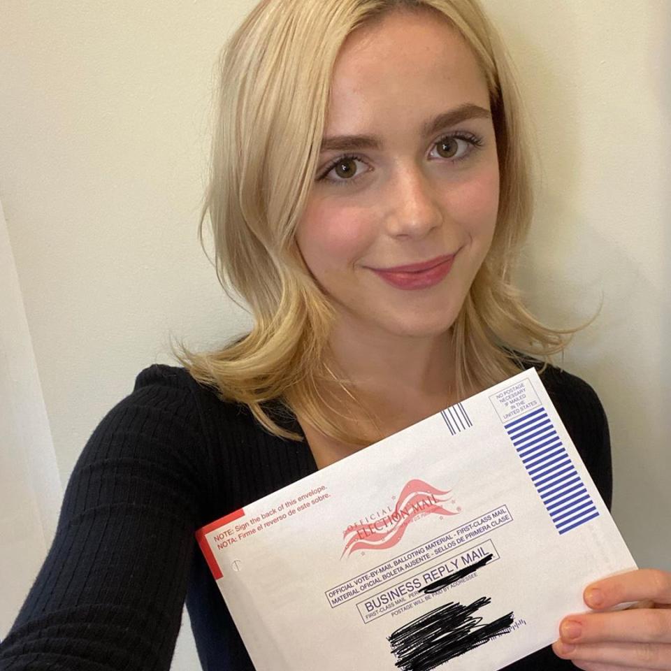 <p>For the <em>Chilling Adventures of Sabrina </em>star, 20, voting in a presidential election for the first time <a href="https://www.instagram.com/p/CG3adqVAdU0/" rel="nofollow noopener" target="_blank" data-ylk="slk:was pure magic;elm:context_link;itc:0;sec:content-canvas" class="link ">was pure magic</a>. </p>