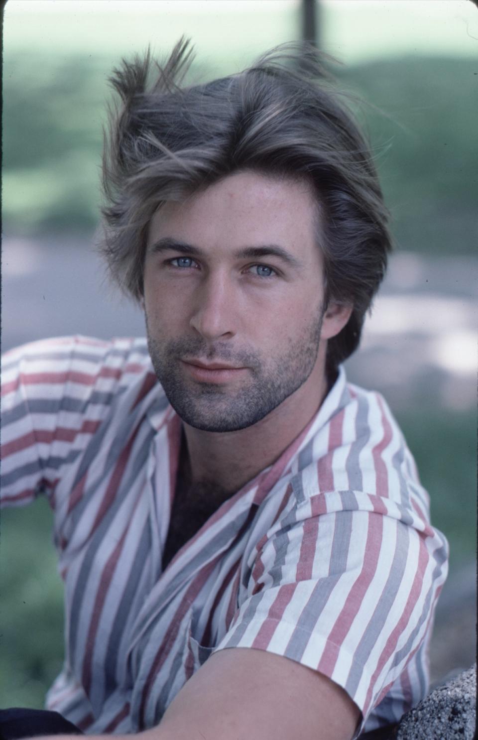 Baldwin photographed during a break from shooting "Knots Landing."&nbsp;