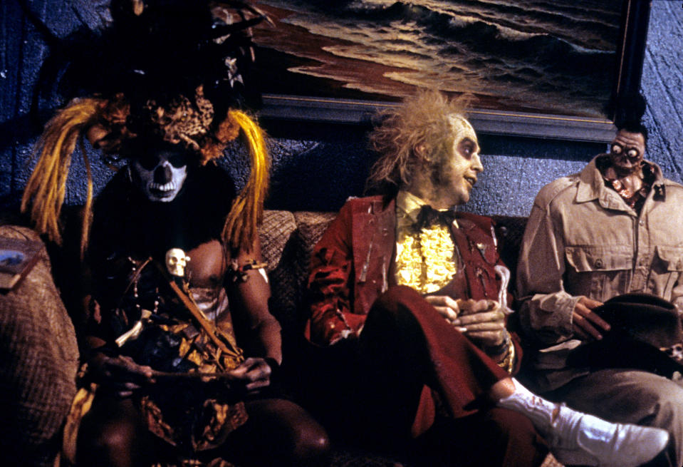 Michael Keaton as Beetlejuice, in the undead waiting room (Photo: Warner Bros./Courtesy of Everett Collection)