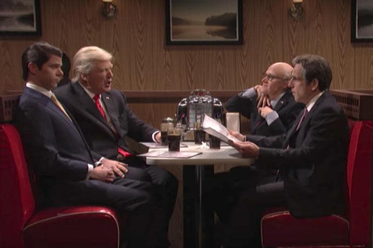 Saturday Night Live turns Trump into Tony Soprano alongside Ben Stiller and Robert De Niro