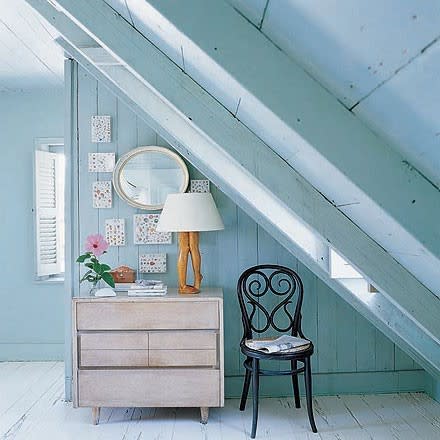 <div class="caption-credit"> Photo by: Apartment Therapy</div><div class="caption-title">Beachy Colors</div>Create your own personal oasis by painting your attic in an array of beachy blues. <br> <b><i><a rel="nofollow noopener" href="http://blogs.babble.com/family-style/2012/08/16/living-inside-a-shipping-container/" target="_blank" data-ylk="slk:Related: The 10 coolest houses made out of shipping containers;elm:context_link;itc:0;sec:content-canvas" class="link ">Related: The 10 coolest houses made out of shipping containers</a></i></b> <br>