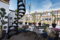 <p><strong>Location: </strong>Soho, London</p> <p>One look at this Victorian townhouse's charming terrace makes it easy to understand why it was shortlisted for a RIBA award. </p> <p>For more info, visit <a rel="nofollow noopener" href="https://www.onefinestay.com/homes/london/charlotte-street/?utm_campaign=Travel_OneFineStay_CharlotteSt_20150403&utm_content=&utm_medium=&utm_source=Site&utm_term=" target="_blank" data-ylk="slk:onefinestay.com;elm:context_link;itc:0;sec:content-canvas" class="link ">onefinestay.com</a></p>