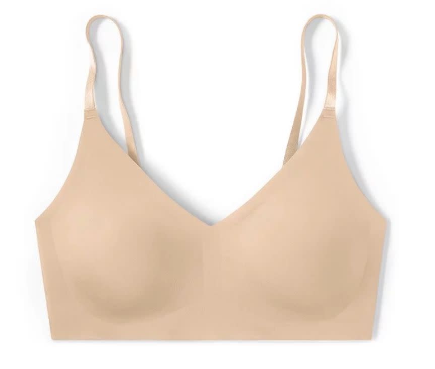 "I loathe underwire bras, and candidly haven't worn one in years. Instead, I'm in a committed relationship with <a href="https://fave.co/2r8G1qp" target="_blank" rel="noopener noreferrer">True &amp; Co.'s True Body bras.</a> When I saw the brand was offering 25% off sitewide with code <strong>BESTDEAL25</strong>, I jumped on the opportunity to grab a nude color of my favorite bra: The <a href="https://fave.co/2r8G1qp" target="_blank" rel="noopener noreferrer">True Body Triangle Convertible Strap Bra</a>. These bras are a great option for gals who hate underwire because they're really soft and stretchy, but who also like a little bit of support and padding. I'm not super busty, so I'm not sure how supportive they would be for larger gals, but they're perfect for everyday wear for folks who don't want something tight and constricting."&nbsp;&mdash; <a href="https://www.instagram.com/brittany_nims/" target="_blank" rel="noopener noreferrer">Brittany Nims</a>,&nbsp;Commerce Content &amp; Strategy Manager