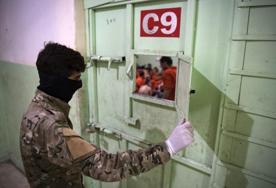 Pictured: Inside the overcrowded Syrian prison where thousands of Isis suspects await fate