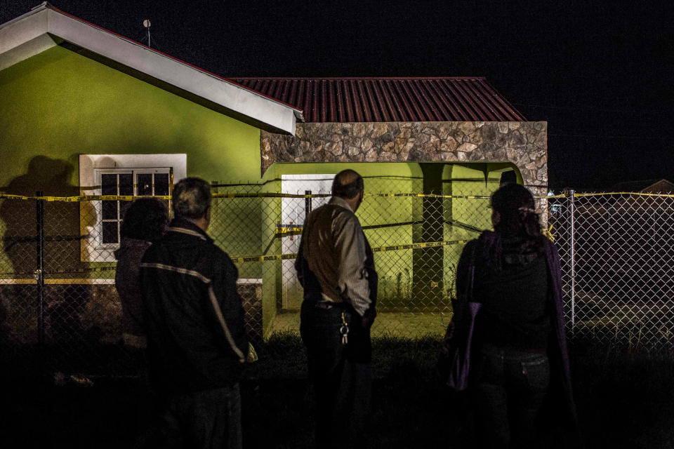 <p>Members of the organization Cophin, outside of the house where at the beginning of March internationally known environmentalist Berta Caceres, their colleague and friend was murdered in cold blood. Honduras is the most dangerous country in Central America to be an environmental rights defender. (Photo: Francesca Volpi) </p>