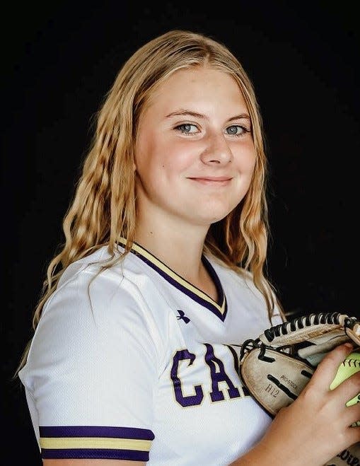 Emma Overby of the Calvary Day softball team.