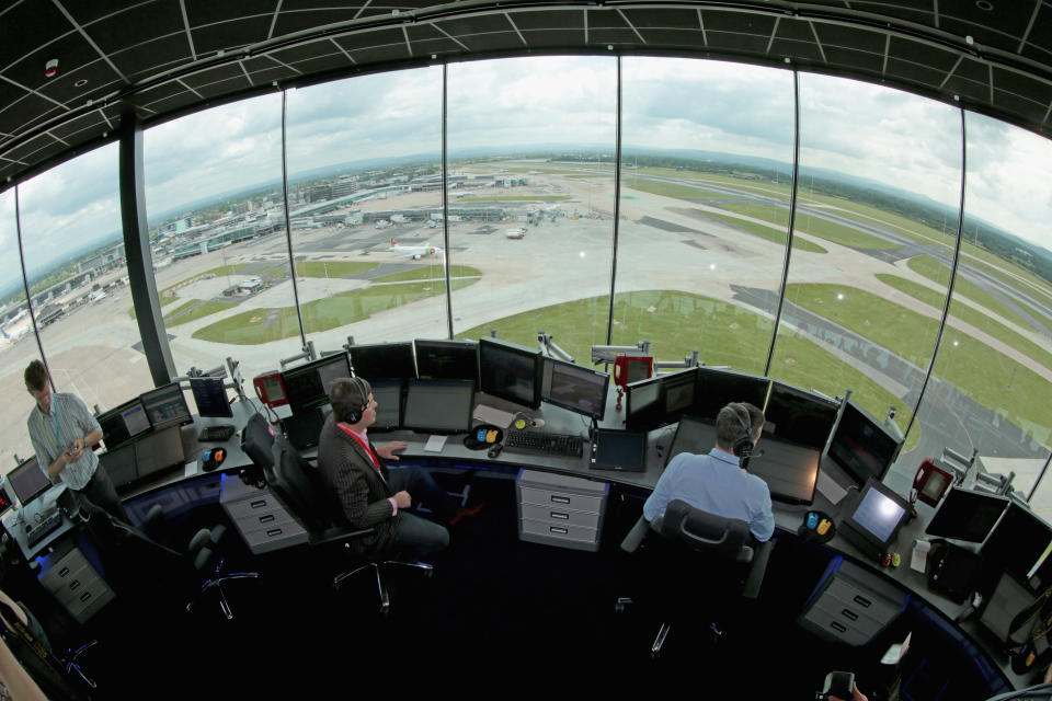 <p>Being responsible for keeping aircraft safe above Britain’s skies commands a salary almost twice the national average (Christopher Furlong/Getty Images) </p>