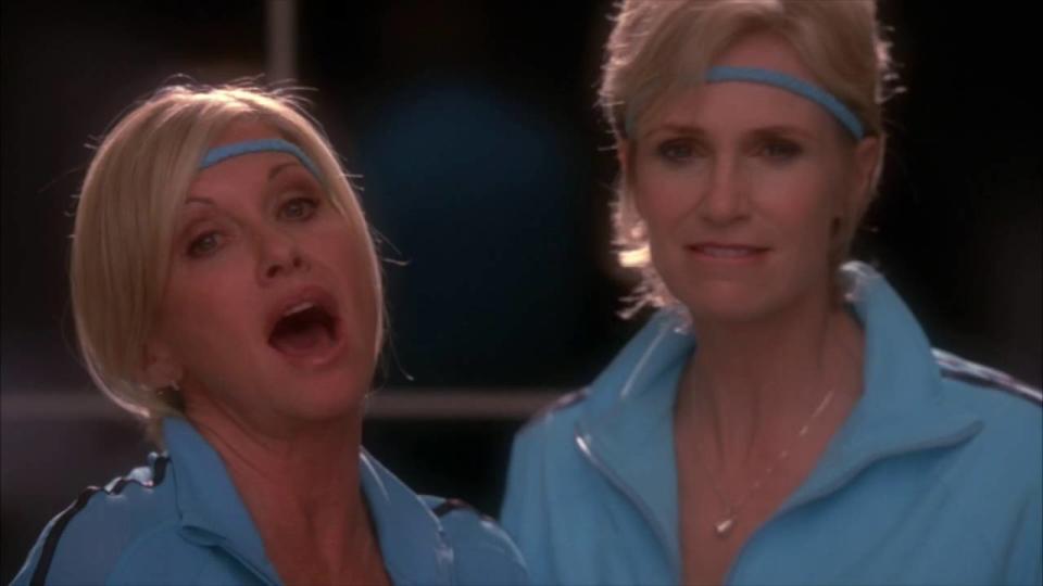 Olivia Newton-John and Jane Lynch in Glee.