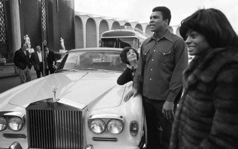 Muhammad Ali and his close friend Diana Ross with the Rolls-Royce outside Caesar’s Palace, Las Vegas, before Ali’s fight against Joe Bugner. 14 February 1973 -  Getty Images - Credit: Getty Images