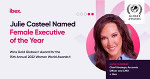 ibex's Julie Casteel wins Gold Globee Award for 15th Annual 2022 Women World Awards