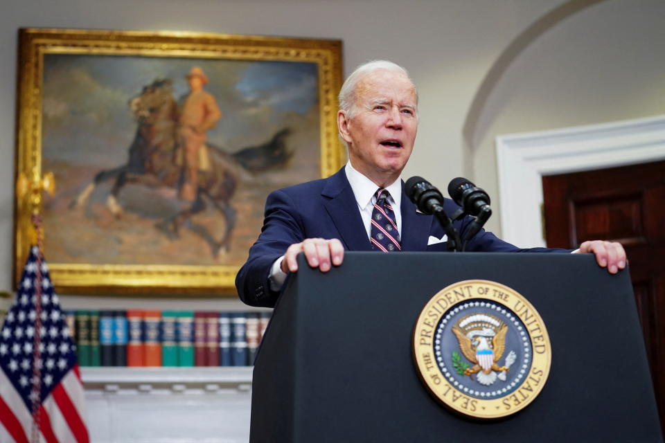 US President Joe Biden speaks about the mission which killed the terrorist leader
