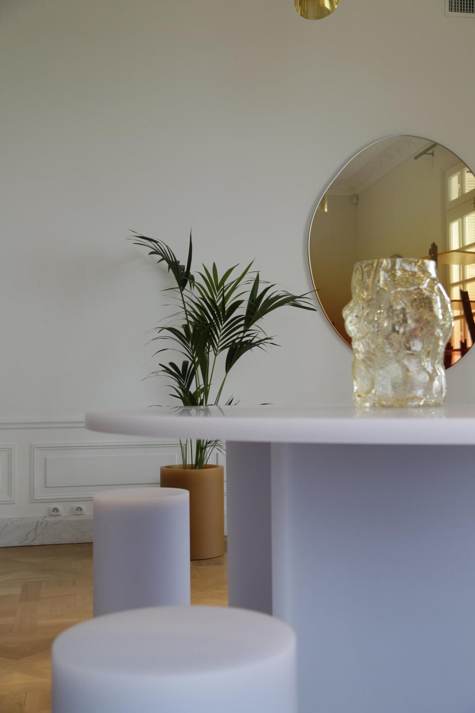 A vase by FOS atop a Sabine Marcelis table.