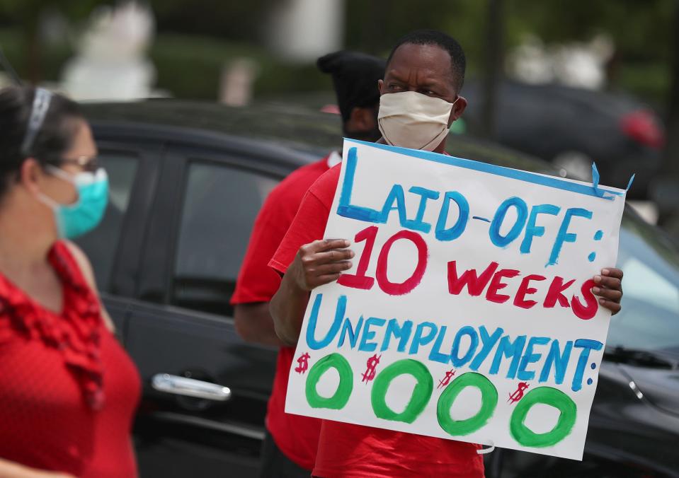 At a protest on May 22, 2020, in Miami Beach, Florida.