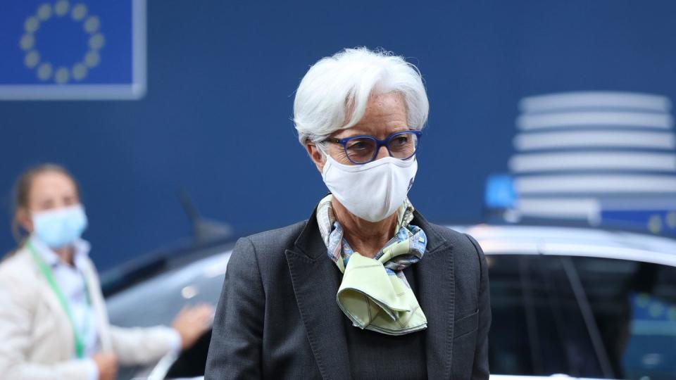 Christine Lagarde zeigt sich moderat optimistisch.