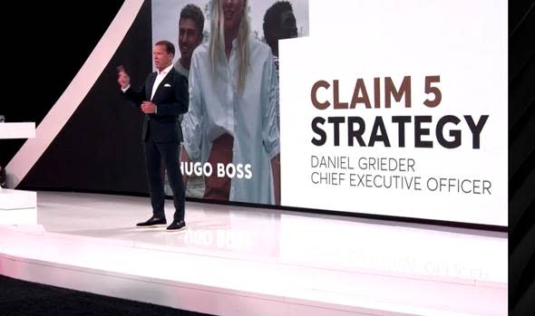 Grieder presented his five-year strategy for Hugo Boss during an online conference. - Credit: Courtesy