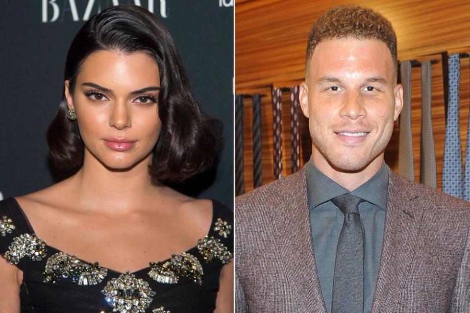 Kendall Jenner (left) and Blake Griffin