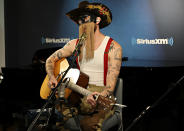 <p>Orville Peck keeps things mysterious on May 20 during a visit to SiriusXM Studios in N.Y.C.</p>