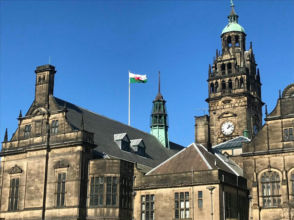 Sheffield Council has apologised after staff mistakenly flew the Welsh flag to mark St Patrick’s Day. (SWNS)