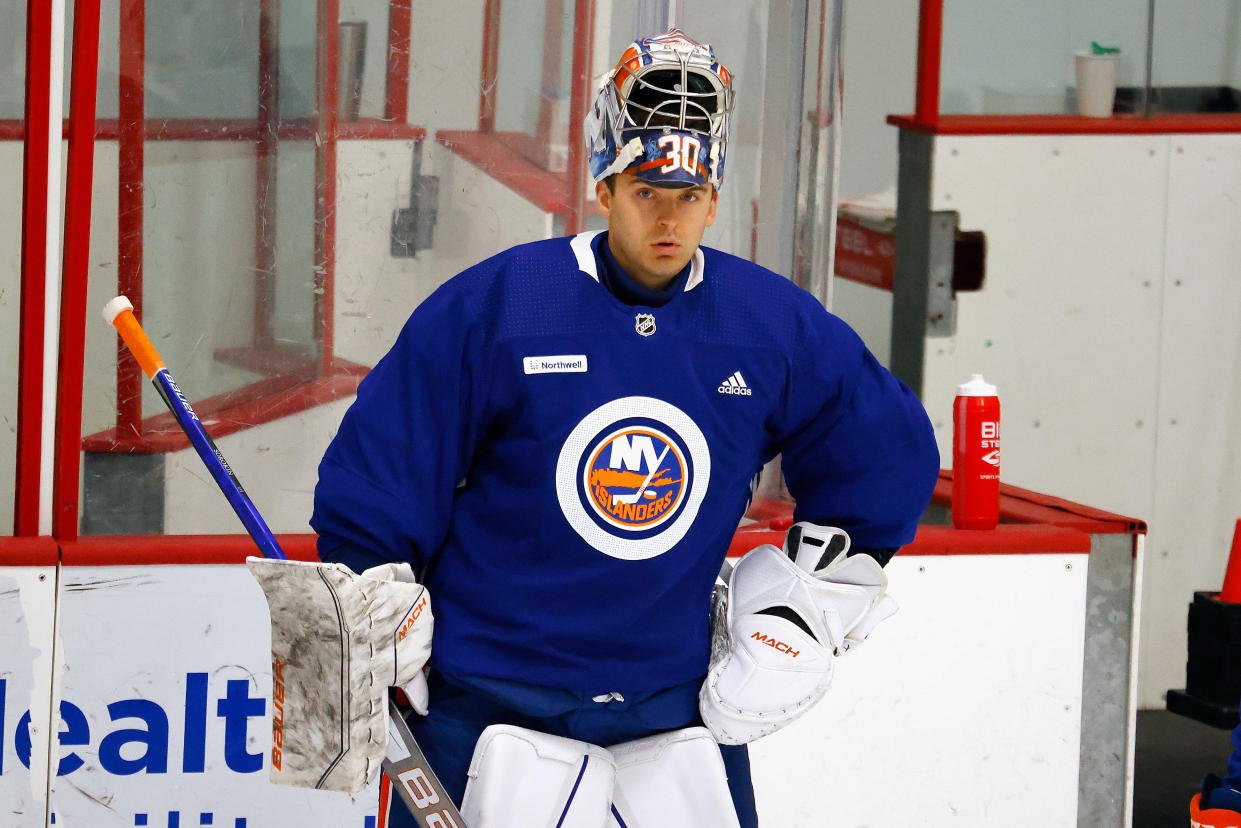 Ilya Sorokin #30 of the New York Islanders 