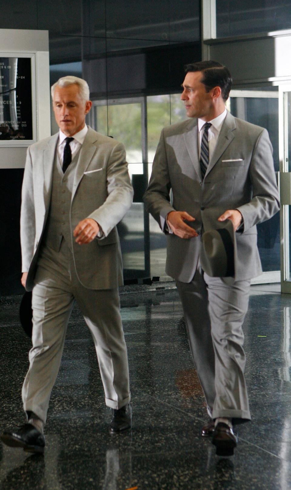 John Slattery and Jon Hamm in ‘Mad Men’ (AMC/Sky)