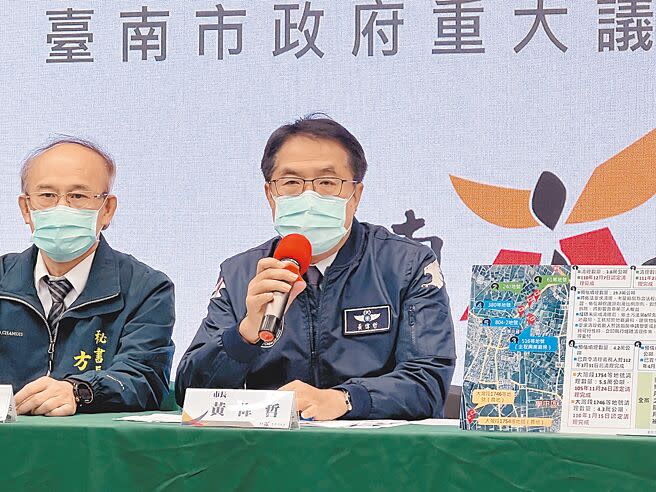 台南市長黃偉哲強調，市府面對問題不推責也不逃避，希望將事情解釋清楚。（洪榮志攝）