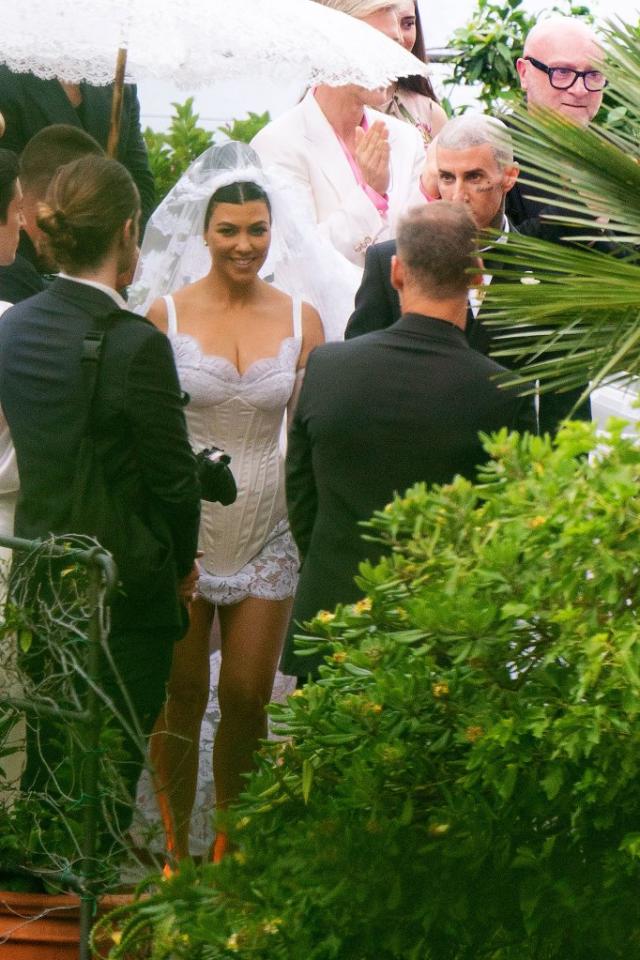 Kourtney Kardashian and Travis Barker Italian Wedding Photos