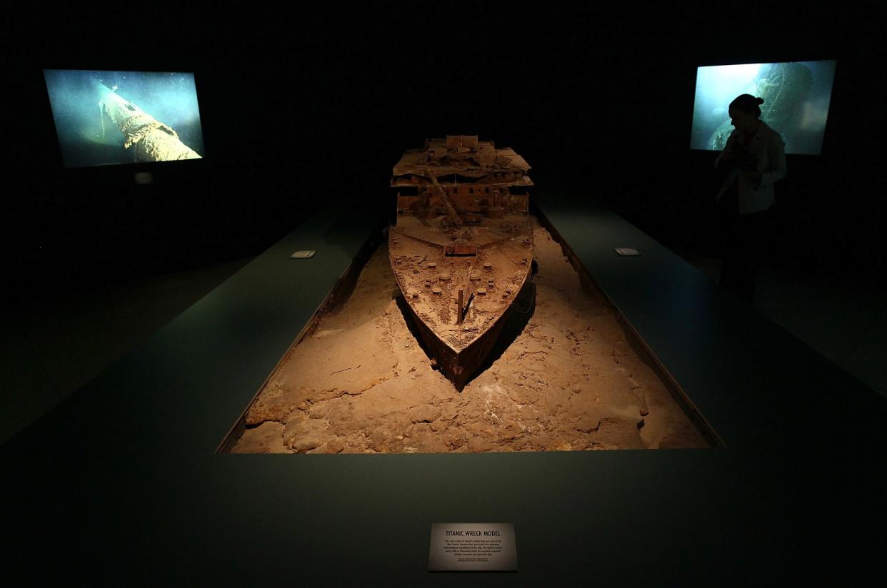 A model of the wreck of the Titanic at an exhibit in Washington, D.C. Photo from Getty Images