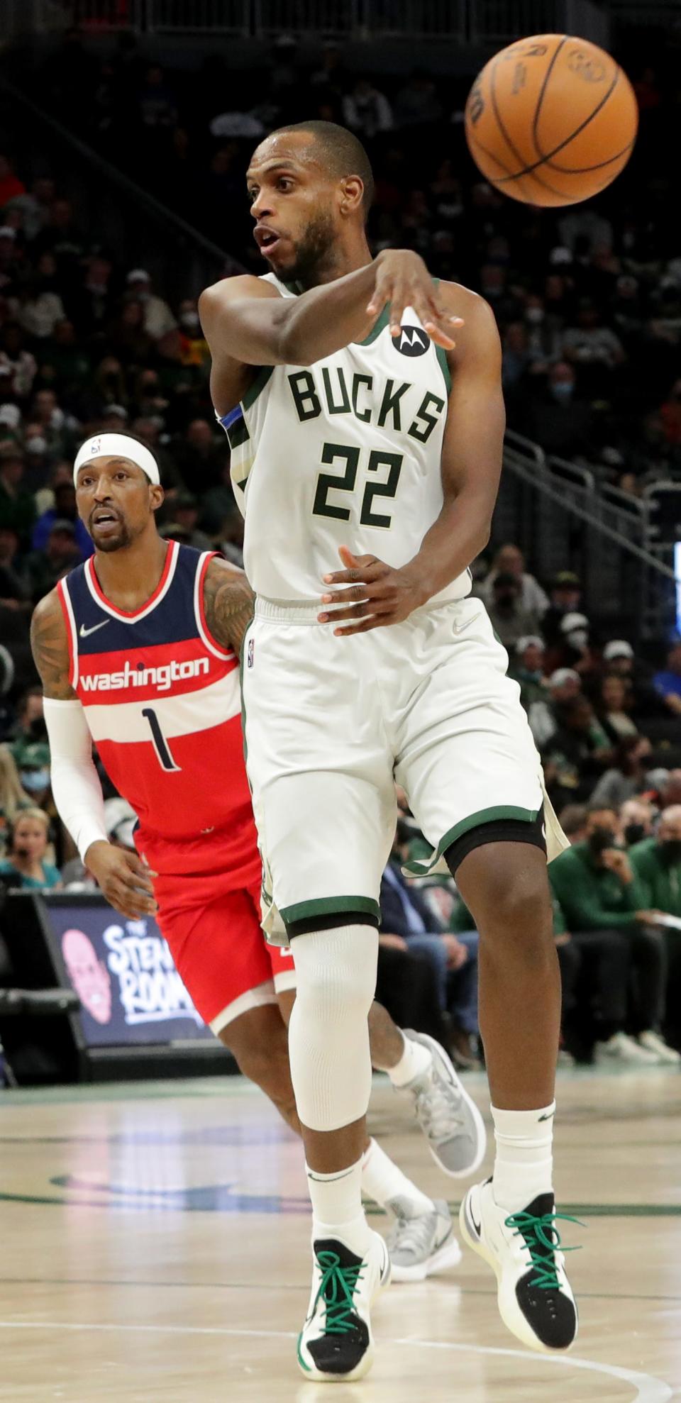 Three-time all-star Khris Middleton underwent surgery on his right knee after the playoffs after playing in 33 games last season.