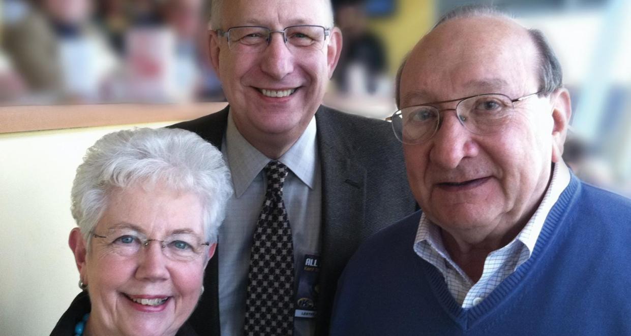 From left, former Kent State University presidents Carol Cartwright, Lester Lefton and Michael Schwartz. Schwartz, 86, died Jan. 2.