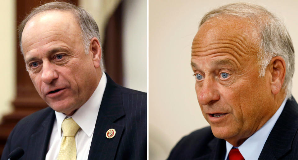 Steve King shown after making shock claims that humanity wouldn't exist without rape and incest.