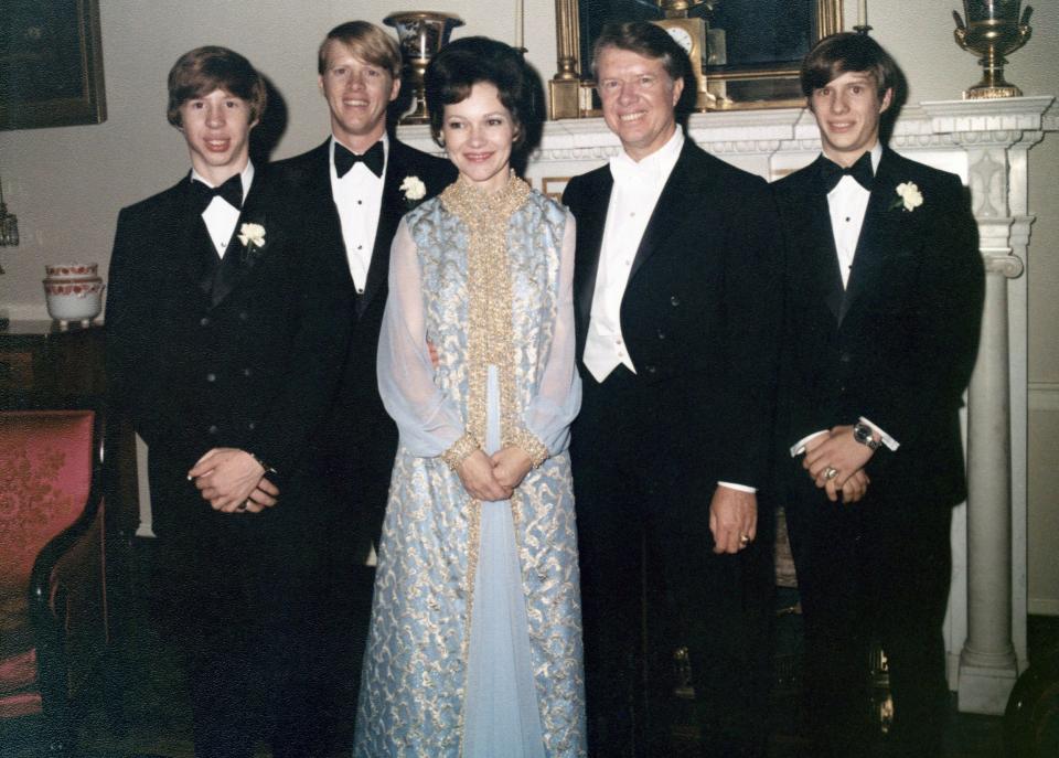 Rosalynn and Jimmy Carter with their three sons